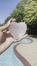 Load and play video in Gallery viewer, Rose Quartz Heart Shaped Bowl/Dish
