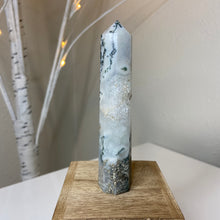 Load image into Gallery viewer, Tree Agate Tower w/ Druzy Crystals
