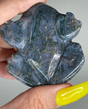 Load image into Gallery viewer, Blue Moss Agate Frog
