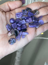 Load image into Gallery viewer, Charoite Tumbled Stones - Small (1 Oz Bag)
