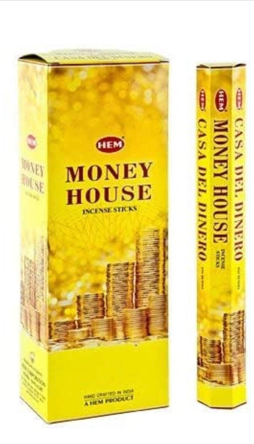 Money House Incense Sticks - HEM - 20 Stick Pack