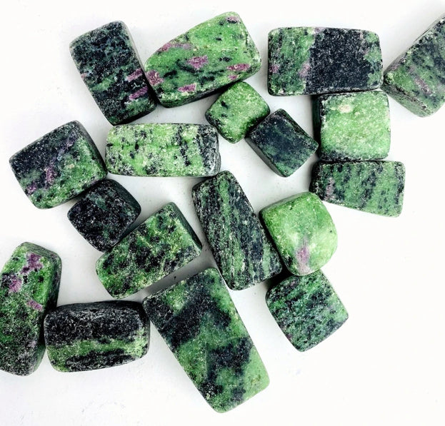 Ruby Zoisite Tumbled Cube