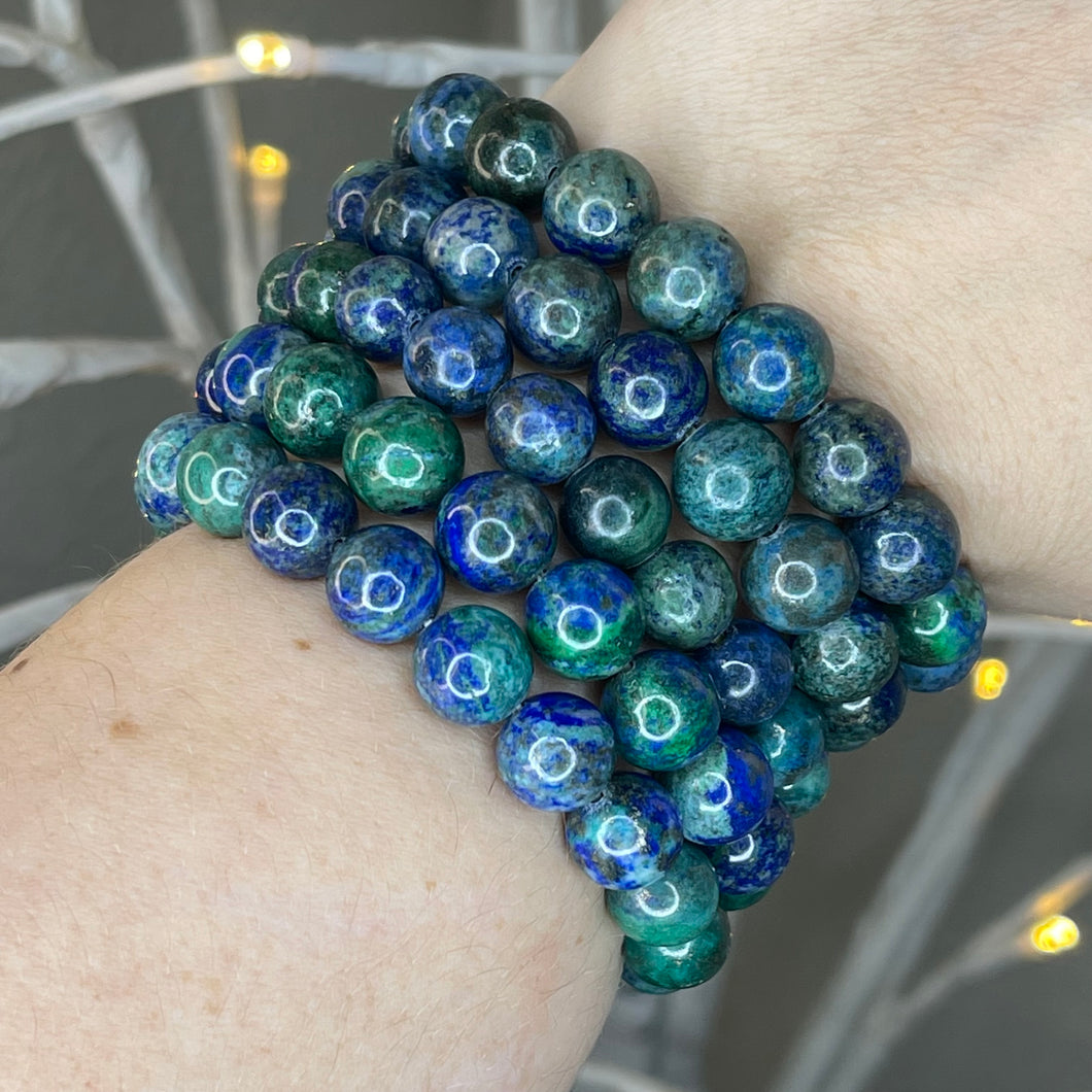Azurite Bracelet (10 mm beads)