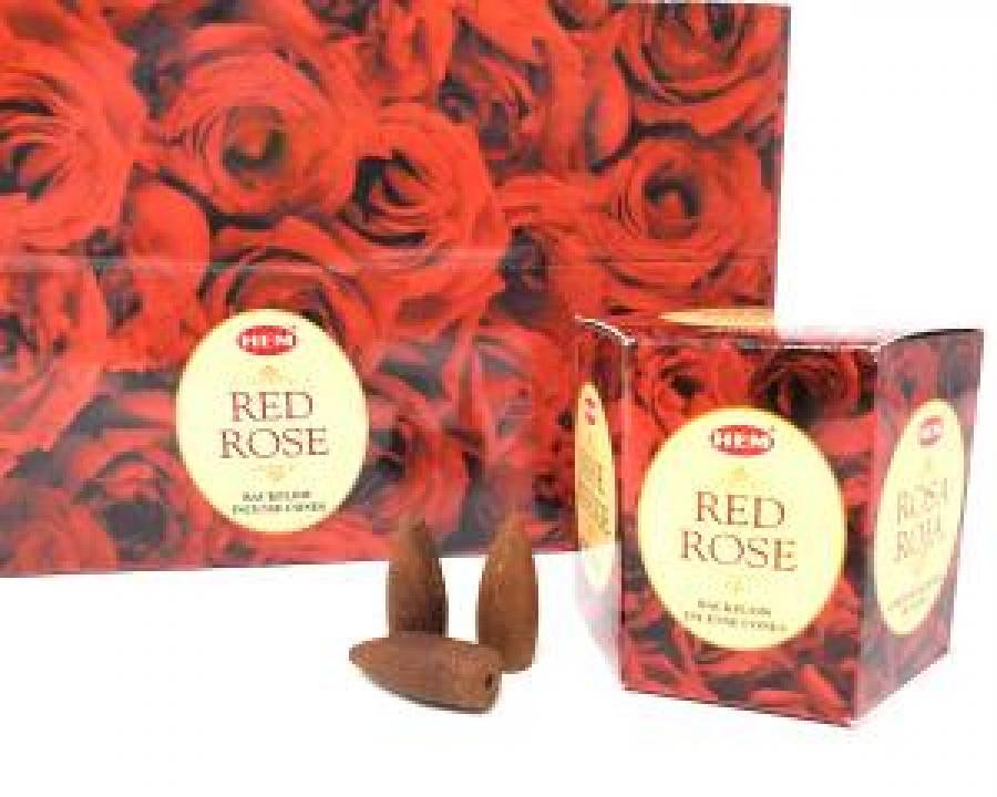 HEM Backflow Incense Cones - Red Rose - 40 Cone Pack