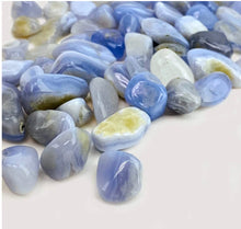 Load image into Gallery viewer, Blue Lace Agate Tumbled Stones (X-Small) - 1 Oz Bag
