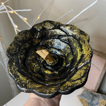 Load image into Gallery viewer, Large Golden Rose Bowl - Incense/Cone/Palo Santo Burner
