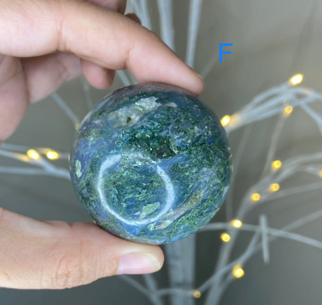 Moss Agate Sphere - Choose Yours